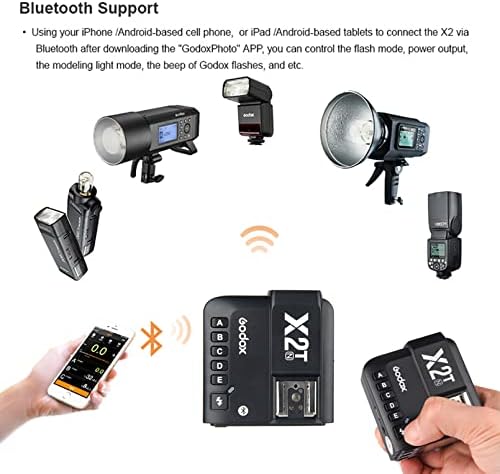Godox X2T-N TTL Vezeték nélküli Vaku Kiváltó Adó Kompatibilis Nikon Fényképezőgép, 2, 4 G 1/8000s HSS, LCD Kijelző, Gyors Zár vakupapucs,
