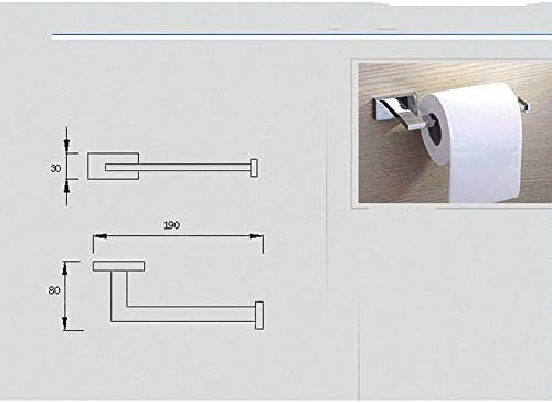 SXNBH Wc-Papír Tartó-Rozsdamentes Acél Kész Wc Papír tartó, Roll Quadrate Falra Szerelhető