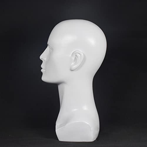 KOqwez33 többfunkciós Műanyag Férfi Manöken Fej Modell Arcát Borító Szemüveg periwig Fehér