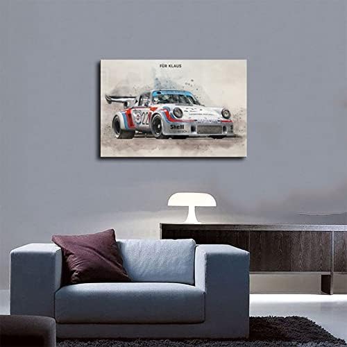 KAMUFF Autó Poszter Falak Vászon 911 GT turbo Carrera Plakátok Wall Art a Vásznon A Fiúk Szoba Banner A Mancave Garázs Hálószoba