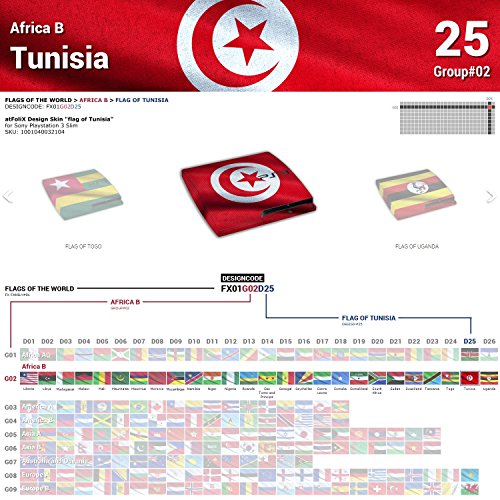 Sony Playstation 3 Slim Design Bőr zászló Tunézia Matrica Playstation 3 Slim