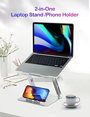 Laptop Állvány Asztal Állítható 2 in1 2023 Modell Laptop Kelő a Telefon tulajdonosa illik Minden Felvetett Eszközök, iPad,Laptop,Macbook