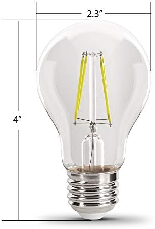 Feit Elektromos 19/TY/LED 25W Egyenértékű Szabályozható Átlátszó Üveg 19 Izzó, Sárga