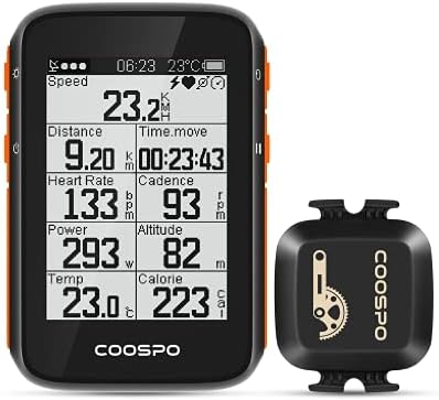 COOSPO Kerékpár Számítógép Vezeték nélküli GPS, a Kerékpáros Sebességmérő, Automatikus Háttérvilágítás, Bluetooth HANGYA