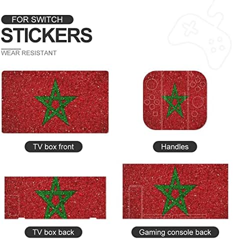 Marokkói Nemzeti Zászló Marokkó Matrica Matricák Borító Bőr Védő Előlap a Nintendo Kapcsoló