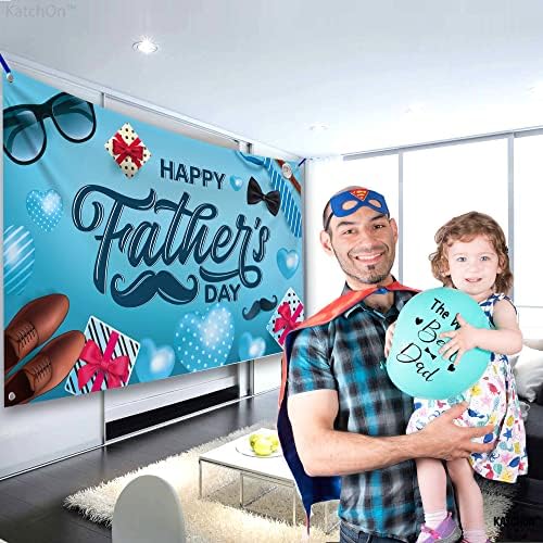 KatchOn, Boldog Apák Napja Banner - XtraLarge, 72x44 Inch, Boldog Apák Napja Díszek Party | Apák Napja Hátteret Fél, Kék Boldog apák