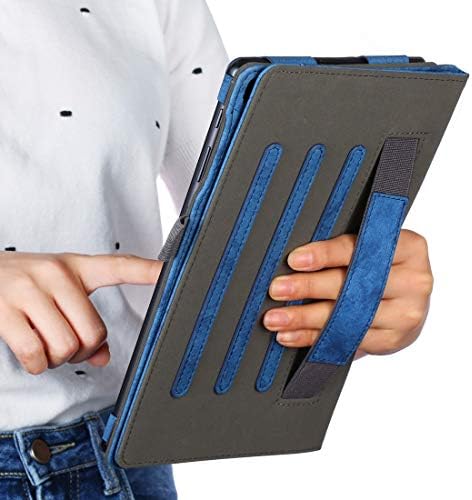 Tablet PC Esetben Táska Marhabőr Textúra Vízszintes Flip Bőr tok Galaxy Tab Egy 10.1 (2019) T510 / T515, a Tulajdonos (Sötét Kék), hátlap