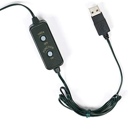 Római Fények Superbright LED USB 500L hideg Fehér 42 ft, Zöld Kábel Lámpa Készlet, 10 Funkció, Vezérlő, 8/16 kikapcsoló Időzítő, String,