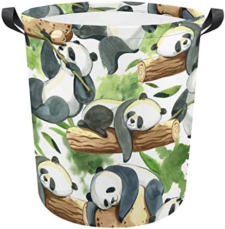 Állat a Panda Akvarell Összecsukható Kosárban Vízálló Gátolják tárolóban Táska, fogantyúval 16.5x 16.5x 17