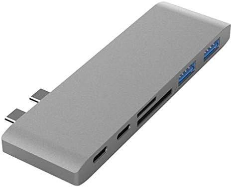 ZHYH Többfunkciós USB-C Hub ，USB Hub 6 1 C-Típusú USB-C Hub Adapter, Dual USB 3.0 Port
