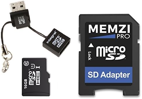 MEMZI PRO 16GB Class 10 90MB/s Micro SDHC Memória Kártya SD Adapterrel, valamint a Micro USB Olvasó AKASO Autó Dash Kamerák