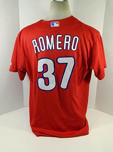 Philadelphia Phillies Romero 37 Játékban Használt Piros Mez Ext ST XL 616 - Játék Használt MLB Mezek