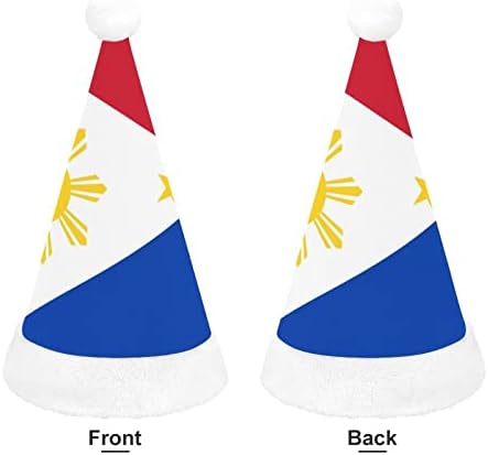 Fülöp-szigetek Zászló Plüss Karácsonyi Kalap Pajkos, Kedves Mikulás Sapka Plüss Színültig, majd Comfort Bélés Karácsonyi Dekoráció