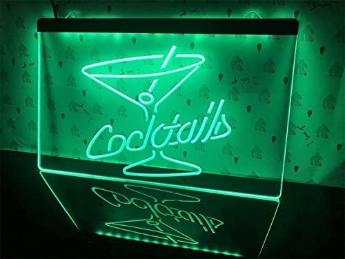 DVTEL Egyéni Bár Koktélok LED Neon felirat, USB RGB Tompítása 3D Kijelző Neon Fények Pub Fali Dekoráció Night Lights,40x30cm Hotel, Étterem,
