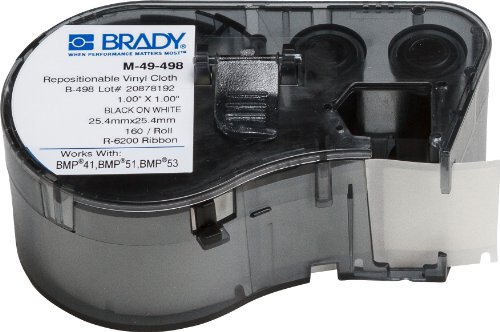 Brady-131590 M-49-498 Címkék BMP53/BMP51 Nyomtatók,Fehér-1.0x1.0