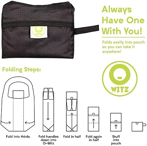O-WITZ Újrafelhasználható Táskák | 5 Pack Klasszikus Rezgéseket Fekete-Fehér, 3 Csomag Klasszikus Kék Csomag | Mosható Design,