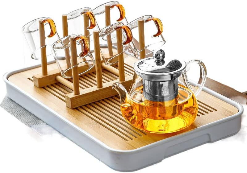 üveg tea set home nappali kung fu tea kis high玻璃茶具套装家用客厅功夫茶小套高