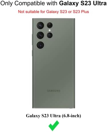 Cresee tok Samsung Galaxy S23 Ultra 6.8 Hüvelykes, Vékony TPU kamerás Védelem, Puha Belső Vékony Telefon tok Galaxy S23 Ultra 2023 - Zöld