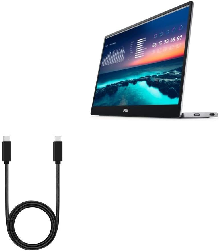 BoxWave Kábel-Kompatibilis Dell 14 Hordozható Monitor (C1422H) (Kábel által BoxWave) - DirectSync PD-Kábel (3ft) - USB-C-USB-C (100W),