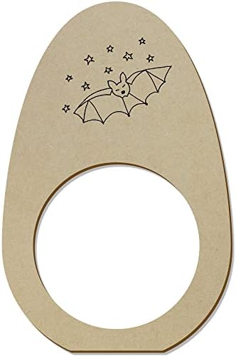 Azeeda 5 x 'Bat & Csillagok,' Fa Szalvéta Gyűrű/Jogosultjai (NR00052935)