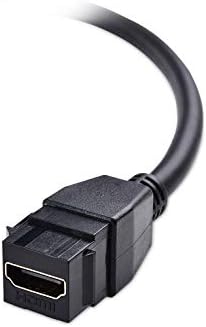Kábel Számít, 2-Komponensű HDMI Keystone Jack Pigtail Kábel, Fekete - 8 Cm
