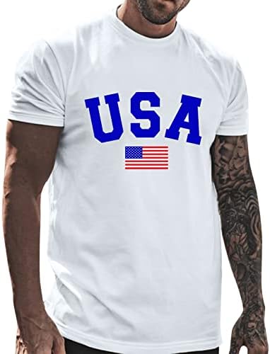 ZDFER Férfi Függetlenség Napja T-Shirt július 4-én, Rövid Ujjú Póló, az Amerikai Zászló Nyomtatás Nyári Alkalmi Sleeve Maximum