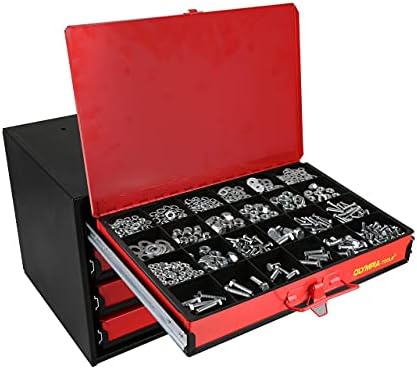 Olympia Eszközök 90-806 4-Fiókban Hardver Szervező tartalmazza 2500-darab Kis Hardver & Durham 007-95 Szürke Hidegen Hengerelt