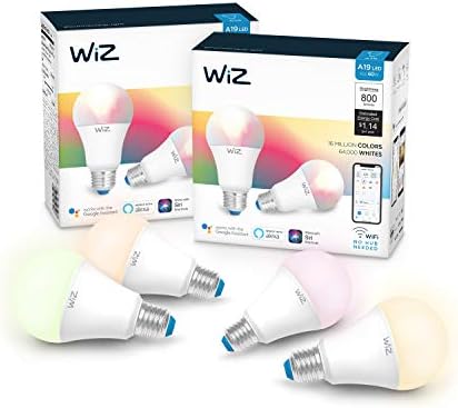 WiZ 60 Watt EQ 19 Okos Izzók, WiFi Csatlakoztatott LED Izzók - RGB+ színváltó, Hangolható, illetve Szabályozható, Kompatibilis Alexa, a