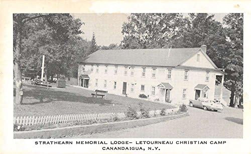 Canandaigua New York Strathearn Emlékmű Lodge Keresztény Tábor antik pc Z22271