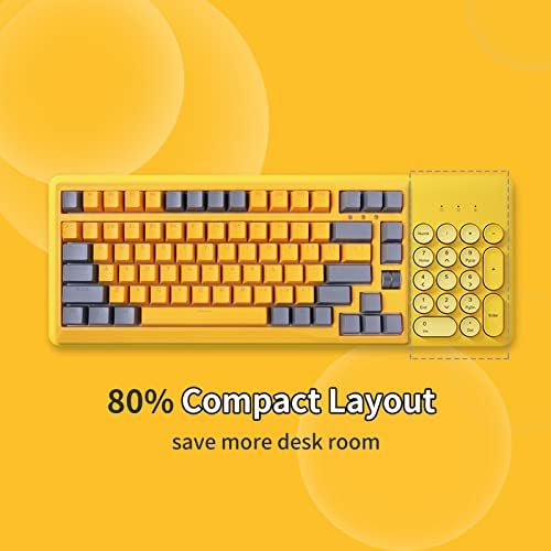 Taiahiro 980 80% Kompakt TKL RGB Mechanikus Vezeték nélküli & Vezetékes Billentyűzet, PBT Keycaps, Bluetooth & 2.4 G Kapcsolat, Meleg