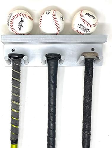 MWCSPORTSCOMPLEX Baseball-Softball Bat Rack Kijelző azt Jelentette, hogy akár 5 Teljes Méret Denevérek 3 Baseball Jogosultja Trophy