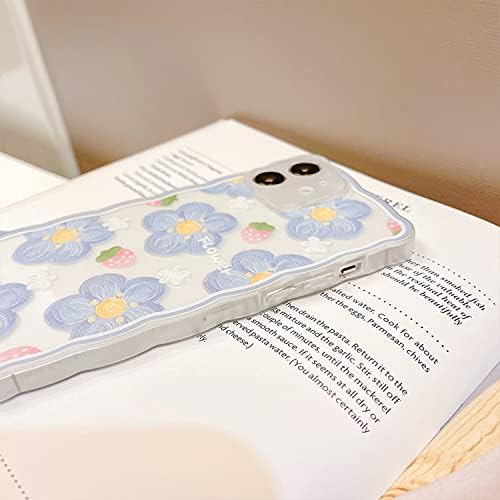 Ownest Kompatibilis iPhone 12 Mini Tiszta Ügy, hogy a Virág Édes Eper Csipke Design Lányok Nő TPU Védő Vékony Ütésálló Virágos