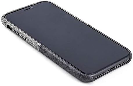 Dockem iPhone XR Luxe M1 Tárca Esetben (6.1): Beépített Fém Lemez Mágneses tartó a Vászon Stílus Szintetikus Bőr: az M-Series [Fekete-Szürke]