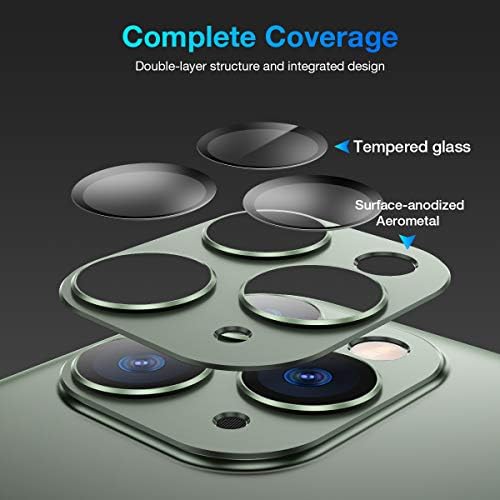 [2Pack] Tensea Kompatibilis iPhone 11 Pro/iPhone 11 Pro Max Kamera Lencséjét Védő, Légi Alumínium Hátsó Fedelét, majd Edzett Üveg Film