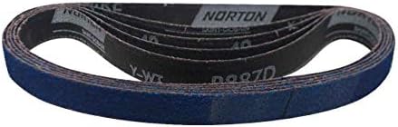 Norton 66254457869 3/4x20-1/2 BlueFire R887D Bevonatú Alumínium-Cirkónium-oxid Ruhával Fájl Övek, 40 Finomság, Durva, 50 csomag