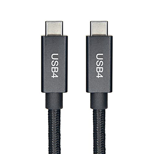 Omni Felszerelés USB-4 / Thunderbolt Kábel 4 3.2 ft 40Gbps 100W Gyors Töltés, Támogatja a HD Videó 8K@30Hz, 5K/4K@60Hz, Kompatibilis