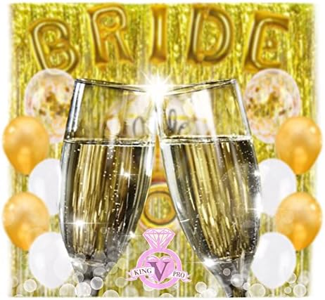 Lánybúcsú Dekoráció által KingV Pro -Arany Esküvői-Menyasszonyi Zuhanyzó/Menyasszony Lufi, valamint Szárny, Gyönyörű Dekoráció