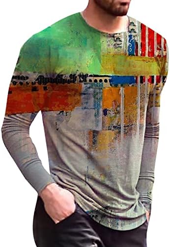 Őszi shirt Mens Nyomtatott Alkalmi Tshirt Népi-Egyéni Férfi Felsők Hosszú Vintage Ing, Nyakkendő Szett Férfiak számára