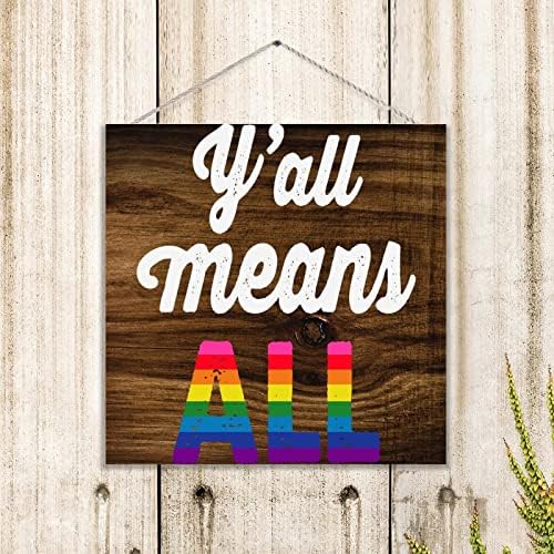 ArogGeld mindenki azt Jelenti, hogy az Összes Fa Alá Meleg Büszkeség Fal Alá LMBT Jel Szivárvány Egyenlőség Leszbikus Dekoratív Emléktábla