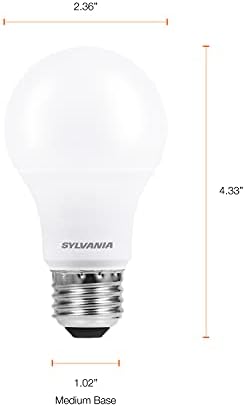 SYLVANIA LED Izzó 40W Egyenértékű 19, Hatékony 6W, Közepes Bázis, Matt Kivitelben, 450 Lumen, Puha, Fehér - 2 Csomag (74077)