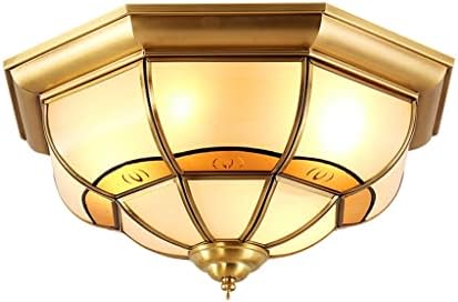 LUYUNQI Európai Réz csillár Erkélyen, Verandán üveggömb Retro LED AC Mennyezeti világítótest (Szín : D, Méret : D56cm)