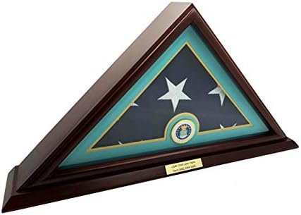 DECOMIL 5'x9' Zászló Kijelző Esetben az Amerikai Veterán Temetkezési Zászló - Tömör Fa, Cseresznye Kivitelben - Kis Bázis - légierő