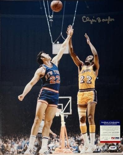 Elgin Baylor NBA Los Angeles Lakers Aláírt 16x20 Fotó PSA 4A20966 - Dedikált NBA-Fotók