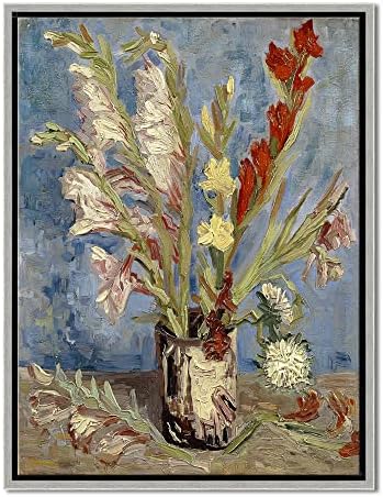 Wieco Művészeti Keretes Wall Art Váza Kardvirág, Kína Őszirózsák, Van Gogh Modern Virágos Vászon Nyomatok Mű Absztrakt Virágok Képek, Vászon