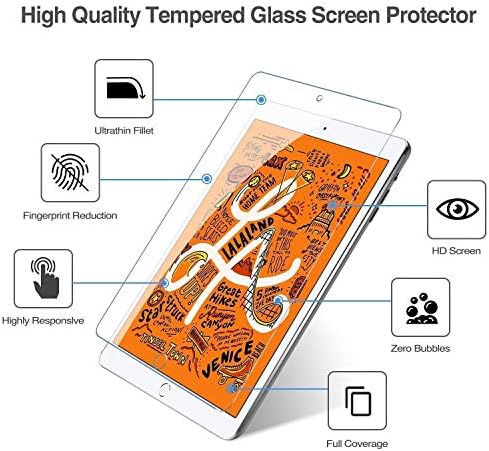 ProCase iPad Mini 5 2019 Slim Állni Smart Case (Rosegold) Csomag 2 Csomag iPad Mini 5 2019 / Mini 4 2015 Edzett Üveg Képernyő Védő