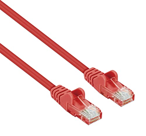Intellinet Slim Cat6 Ethernet Hálózati Kábellel – 10G Internet Kábel Snagless Boot,RJ45 Férfi RJ45 Férfi, Tiszta, Csupasz Réz