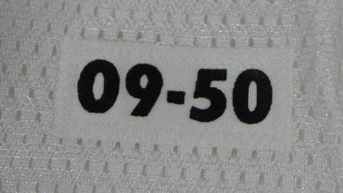 2009-ben a San Francisco 49ers Üres Játék Kiadott Fehér Jersey Reebok 50 DP24089 - Aláíratlan NFL Játék Használt Mezek