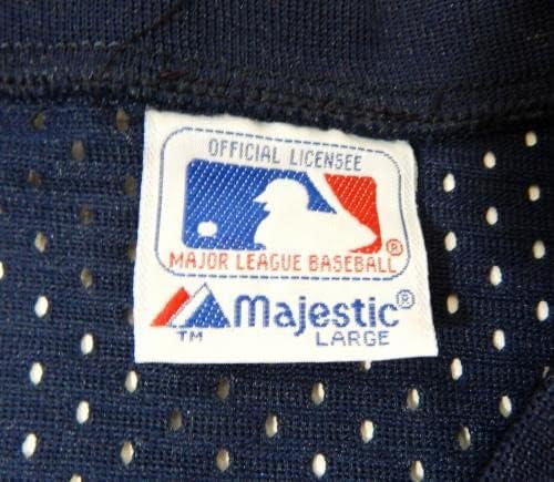 1983-90 Kaliforniai Angyalok Üres Játék Kiadott Kék Mez gyakorlást L 685 - Játék Használt MLB Mezek