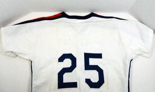 1992 Houston Astros Walling 25 Játékban Használt Fehér Jersey DP08421 - Játék Használt MLB Mezek