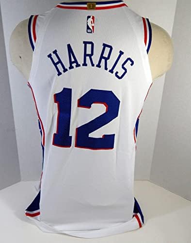 2019-20 Philadelphia 76ers Tobias Harris 12 Játék Kiadott Fehér Jersey 48+4 92 - NBA Játék Használt